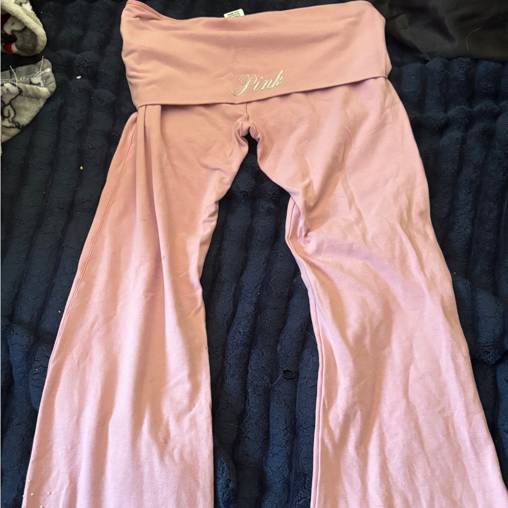 PINK Victoria's Secret Light Pink FOLD OVER PANTS.        Only worn 3 times